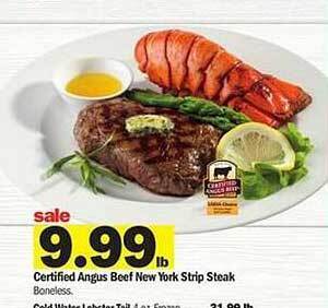 Meijer Certified angus beef new york strip steak offer