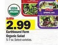 Meijer Earthbound farm organic salad offer