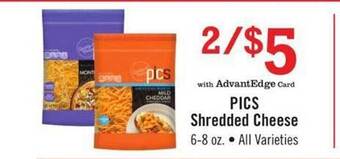 Price Chopper Pics shredded cheese offer
