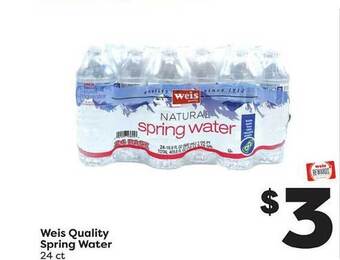Weis Markets Weis quality spring water offer
