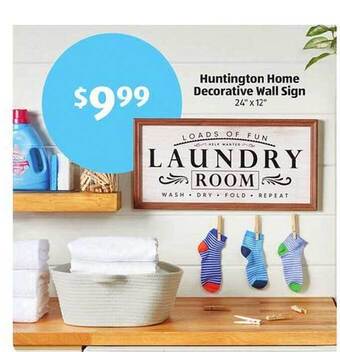 Aldi Huntington home decorative wall sign offer