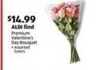 Aldi Premium valentine's day bouquet offer
