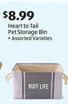 Aldi Heart to tail pet storage bin offer