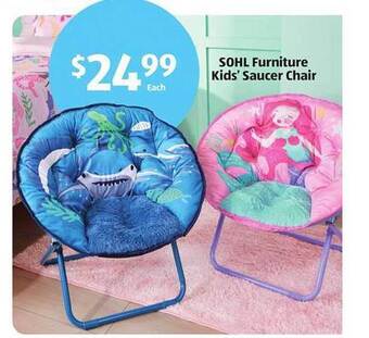 Aldi Sohl furniture kids' saucer chair offer