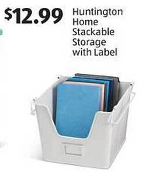 Aldi Huntington home stackable storage with label offer