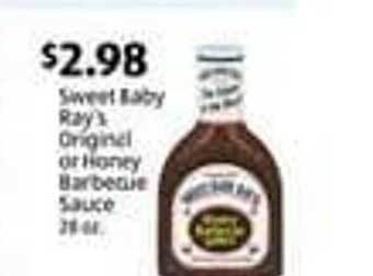Aldi Sweet baby ray's original or honey barbecue sauce offer