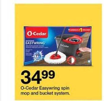 Target O-cedar easywring spin mop and bucket system offer