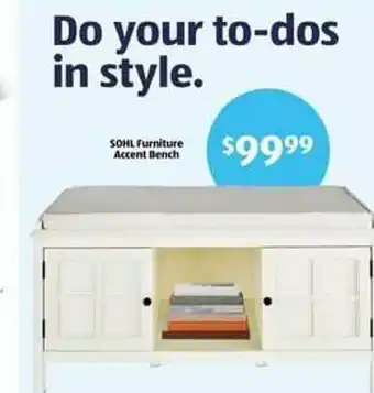 Aldi Sohl furniture accent bench offer