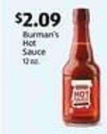 Aldi Burman's hot sauce offer