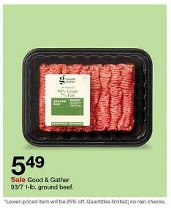 Target Good & gather ground beef offer