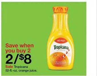 Target Tropicana orange juice offer