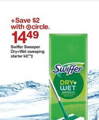 Target Swiffer sweeper dry+wet sweeping starter kit offer