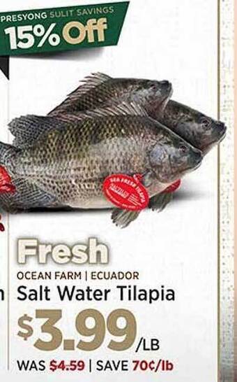 Island Pacific Market Salt water tilapia offer