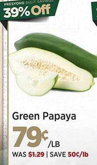 Island Pacific Market Green papaya offer