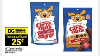 Dollar General Any canine carry outs® dog treats offer