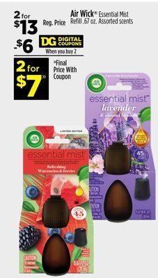 Dollar General Air wick® essential mist refill offer