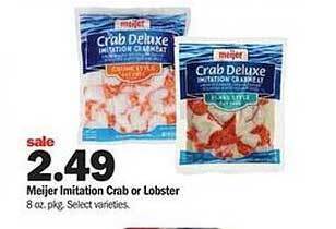 Meijer Meijer imitation crab or lobster offer