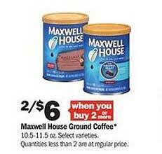 Meijer Maxwell house ground coffee offer