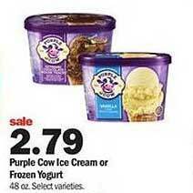 Meijer Purple cow ice cream or frozen yogurt offer