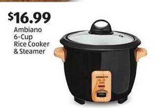 Aldi Ambiano 6-cup rice cooker & steamer offer
