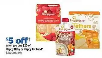 Meijer Happy baby or happy tot food offer