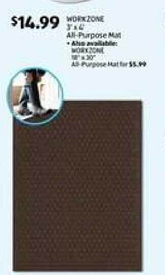 Aldi Workzone 3' x 4' all-purpose mat offer