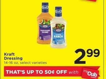 Cub Foods Kraft dressing offer