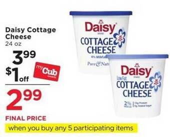 Cub Foods Daisy cottage cheese offer