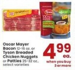 Albertsons Oscar Mayer Bacon 12-16 oz offer