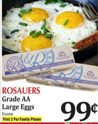Rosauers Rosauers Grade AA Large Eggs offer