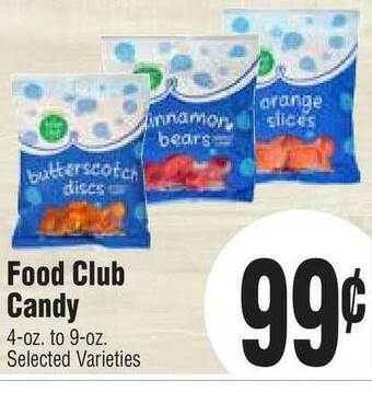 Rosauers Food Club Candy offer