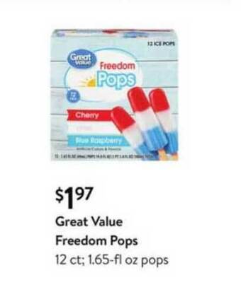 Walmart Great Value Freedom Pops offer