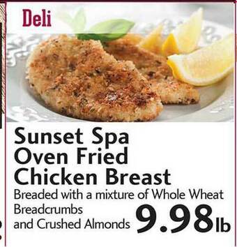 Sunset Foods Sunset Spa Oven Fried Chicken Breast offer