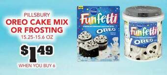 Fareway Pillsbury Oreo Cake Mix Or Frosting 15.25 - 15.6 Oz offer