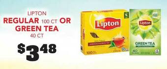 Fareway Lipton Regular 100 Ct Or Green Tea 40 Ct offer