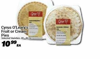 Cost Cutter Cyrus O'leary's Fruit Or Cream Pies offer
