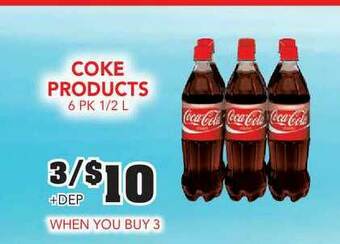 Fareway Coke Products 6 Pk 1-2 L offer