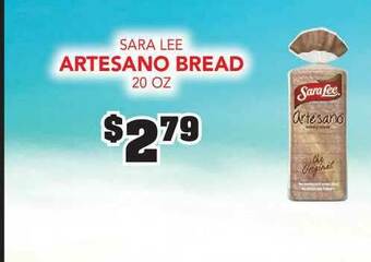 Fareway Sara Lee Artesano Bread 20 Oz offer