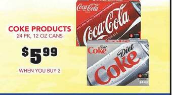 Fareway Coke Products 24 Pk, 12 Oz Cans offer