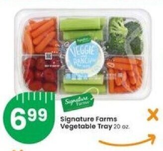 Albertsons Signature Farms Vegetable Tray 20 oz offer