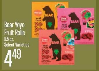Jewel-Osco Bear Yoyo Fruit Rolls offer