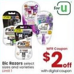 Albertsons Bic Razors offer