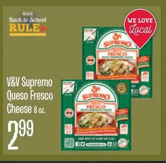 Jewel-Osco V&V Supremo Queso Fresco Cheese offer