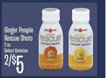 Jewel-Osco Ginger People Rescue Shots offer