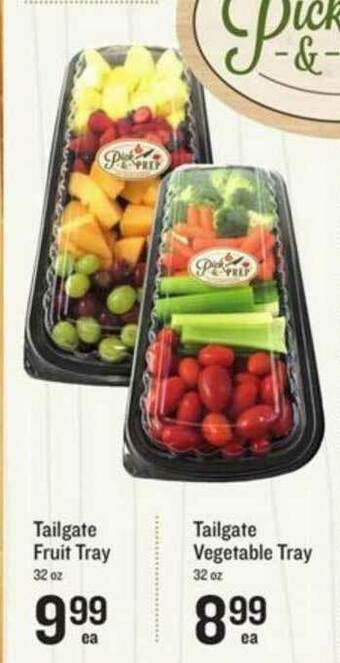 Lowes Foods Tailgate Fruit Tray, Tailgate Vegetable Tray 32 Oz offer