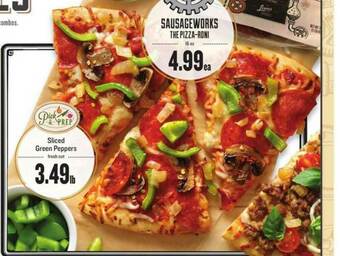 Lowes Foods Sausage Works The Pizza-roni, Sliced Green Peppers offer