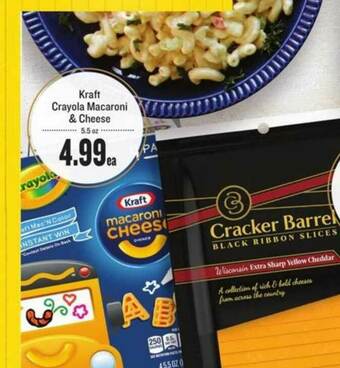 Lowes Foods Kraft Crayola Macaroni & Cheese 5.5 Oz offer