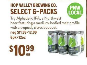 New Seasons Market Hop Valley Brewing Co. Select 6-packs offer