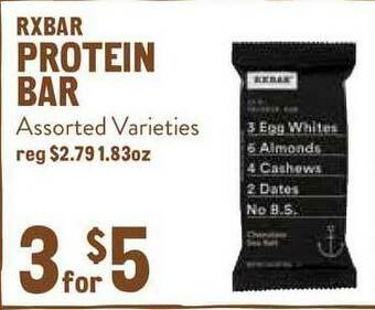 New Seasons Market Rxbar Protein Bar offer