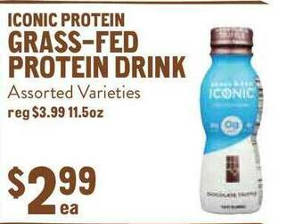New Seasons Market Iconic Protein Grass-fed Protein Drink offer